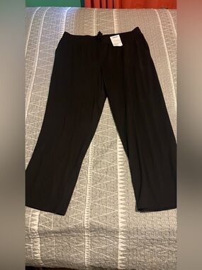 Sonoma Black Pull-On Straight Fit Sleep Pant 1x